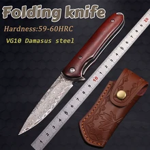 Night Stalker VG10 Damascus Folding Knife Tactical Military Outdoor Camping Survival Hunting EDC Self Defense Pocket