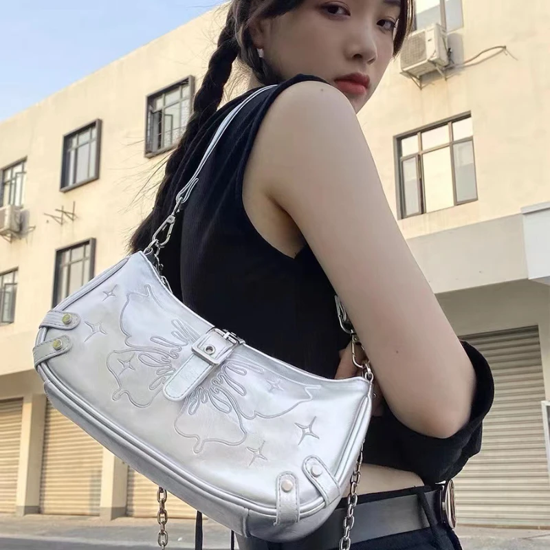 Y2k Shoulder Bag Pu Leather Star Butterfly Pattern Rivets Gothic Underarm Handbags Trend fashion unique design sweet Girl style
Y2k Shoulder Bag Pu Leather Star Butterfly Pattern Rivets Gothic Underarm Handbags Trend fashion unique design sweet Girl style