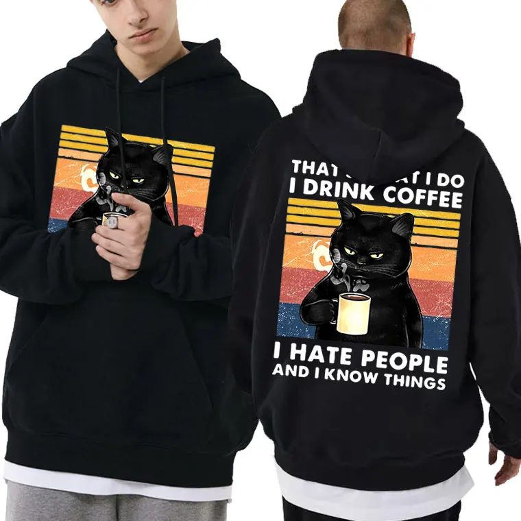 Funny Anime Black Cat Graphic Hoodie Men Women Fleece Cotton Hoodies That's What I Do I Drink Coffee I Hate People Sweatshirt
Funny Anime Black Cat Graphic Hoodie Men Women Fleece Cotton Hoodies That's What I Do I Drink Coffee I Hate People Sweatshirt