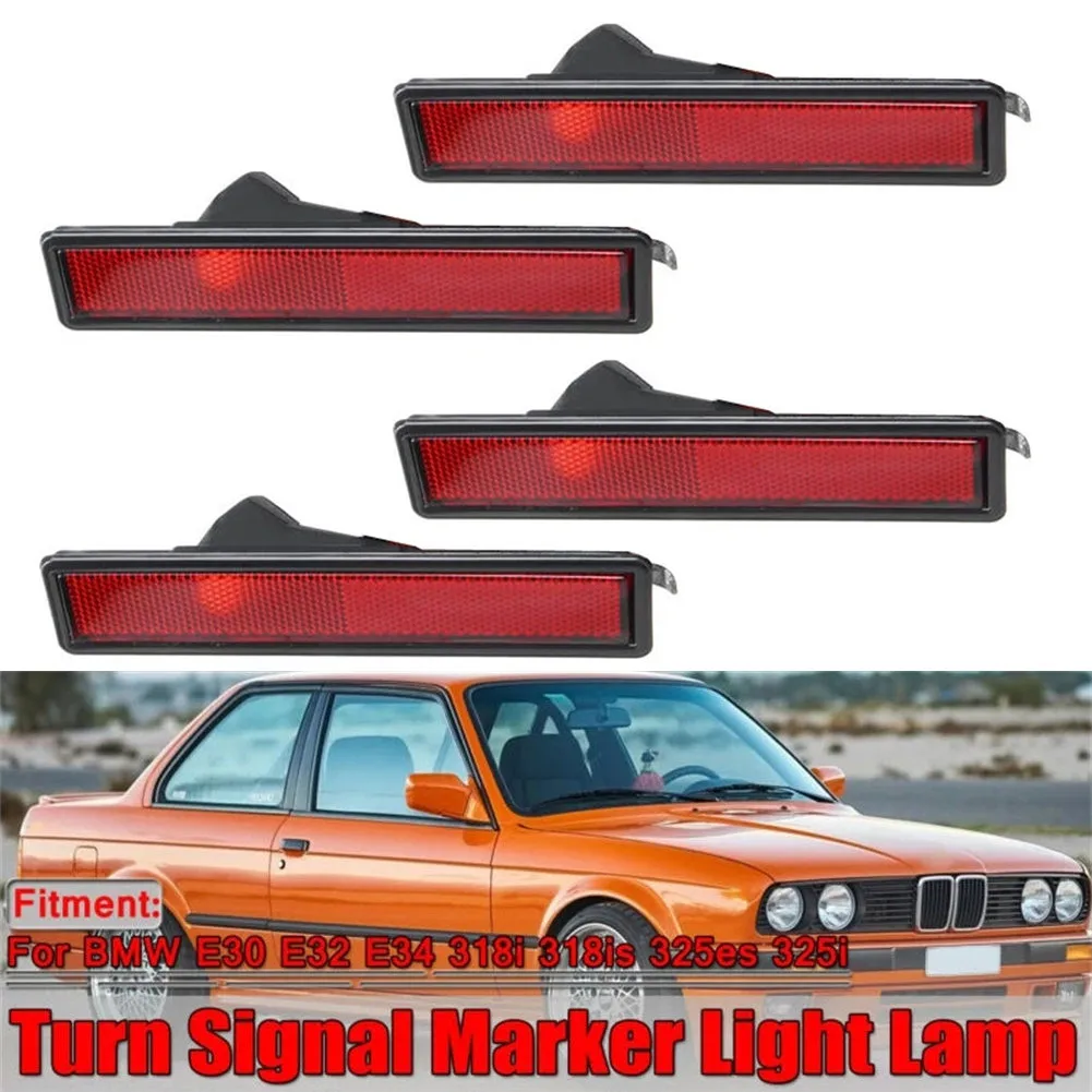 4Pcs/Set Turn Signal Marker Light Lamp For BMW E30 E32 E34 3 Series L Or R Replacement Rear Bumper Side Marker Lights
4Pcs/Set Turn Signal Marker Light Lamp For BMW E30 E32 E34 3 Series L Or R Replacement Rear Bumper Side Marker Lights