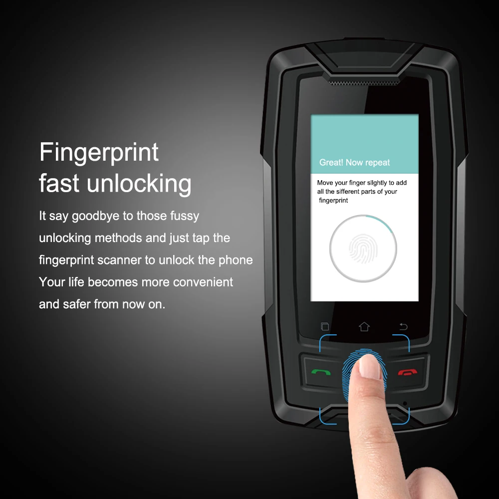 SERVO X7 Plus 2.45" Small Smartphone LTE 4G IP68 Waterproof RAM 2GB ROM 16GB Fingerprint Recognition Mobile Phone Network Walkie - купить