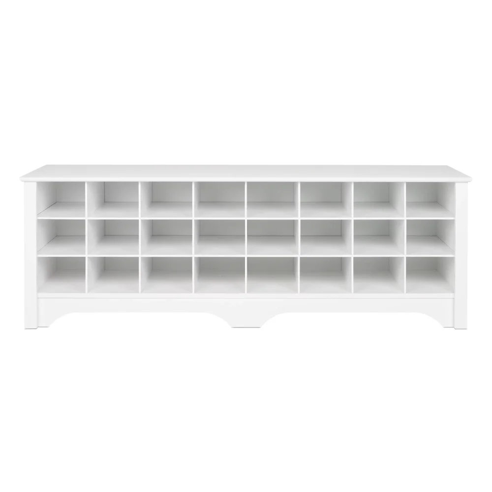 24 Shoe Cubby Wide Hall Bench, White zapatero organizador de zapatos
24 Shoe Cubby Wide Hall Bench, White zapatero organizador de zapatos