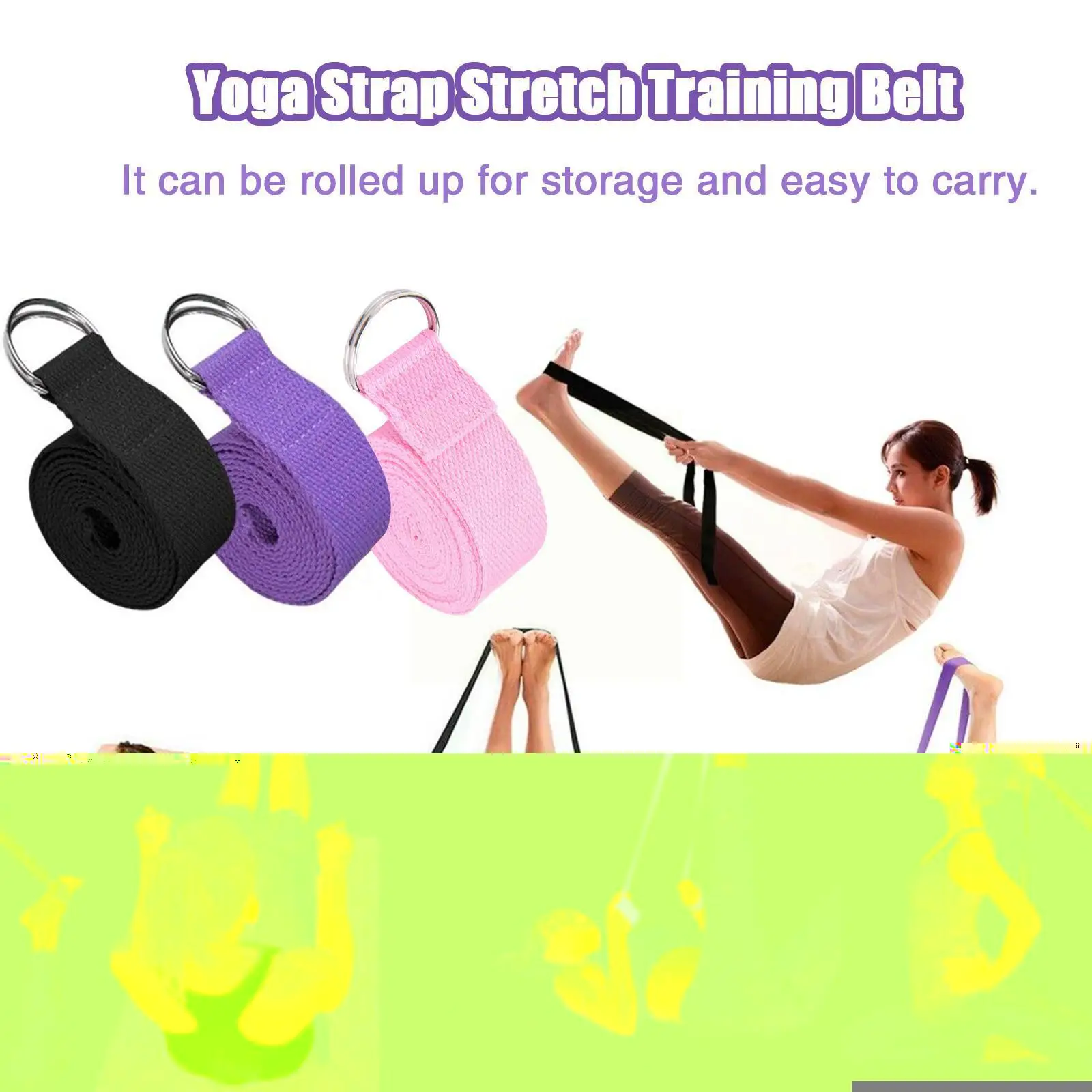 180cm Yoga Strap Stretch Training Belt Fitness Elastic D-Ring Cotton Straps 3 Durable Adjustable Exercise Color Buckle O6B9
180cm Yoga Strap Stretch Training Belt Fitness Elastic D-Ring Cotton Straps 3 Durable Adjustable Exercise Color Buckle O6B9