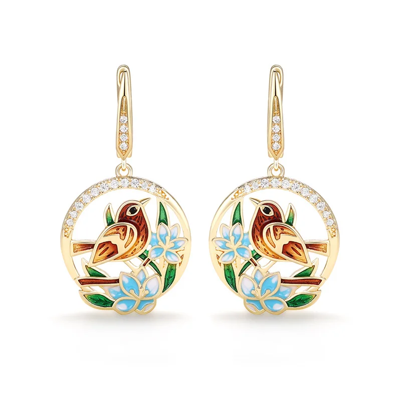 Fancy Bird Design Enamel Dangle Earrings for Women Creative Bride Wedding Earrings 2022 New Trendy Jewelry Drop Shipping
Fancy Bird Design Enamel Dangle Earrings for Women Creative Bride Wedding Earrings 2022 New Trendy Jewelry Drop Shipping