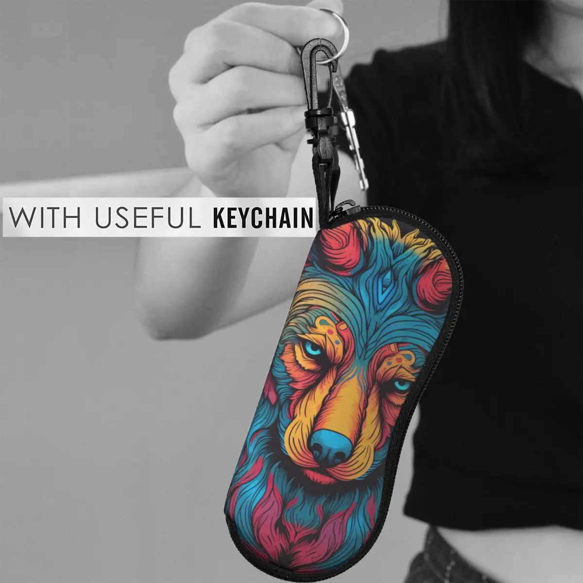 Wolf Glasses Case Vintage Style Illustration Sunglasses Case Outdoor Trend Eyewear Accessory Zipper Unisex Eyeglass Cases Cover
Wolf Glasses Case Vintage Style Illustration Sunglasses Case Outdoor Trend Eyewear Accessory Zipper Unisex Eyeglass Cases Cover