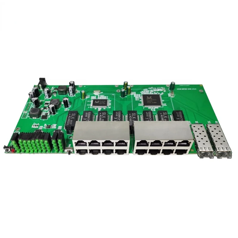 Оптовая продажа 24/48 В питание POE IN и обратный коммутатор 16-портовый Ethernet 10/100/1000