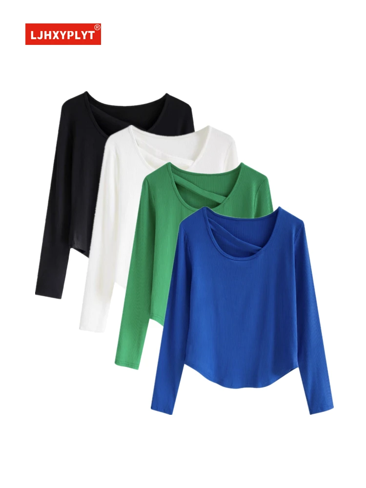 Hollow Out Collarbone Solid Color T-shirt Women's Spring And Summer New Simple Long Sleeve Bottoming Shirt Short Pullover Female
Hollow Out Collarbone Solid Color T-shirt Women's Spring And Summer New Simple Long Sleeve Bottoming Shirt Short Pullover Female