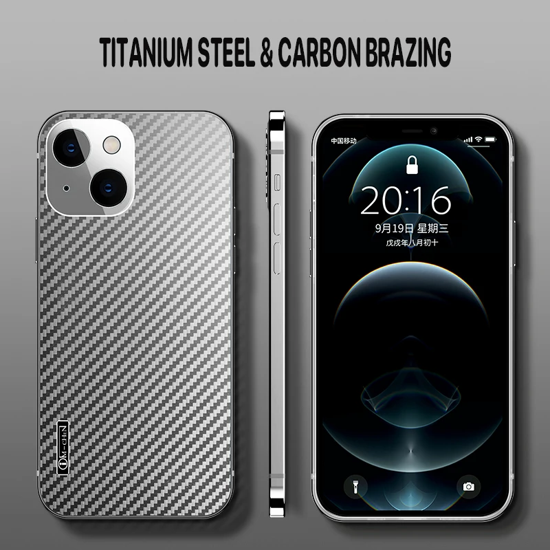 Luxury Metal Titanium Case for iPhone 13 12 Pro Max Ultra Thin Bumper Carbon Fiber Built-in Microfiber Silicone Back Phone Cover
Luxury Metal Titanium Case for iPhone 13 12 Pro Max Ultra Thin Bumper Carbon Fiber Built-in Microfiber Silicone Back Phone Cover
