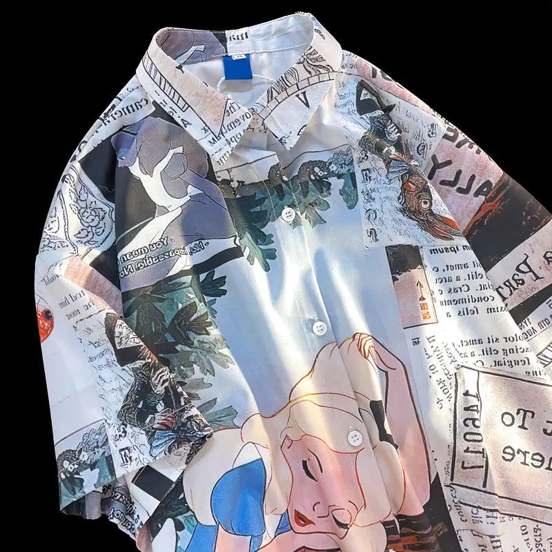 Vintage Chic Graphic T Shirts Women Shirts Summer Streetwear Casual Beach Short Sleeve Button Up Shirt Woman Top Fashion Korea
Vintage Chic Graphic T Shirts Women Shirts Summer Streetwear Casual Beach Short Sleeve Button Up Shirt Woman Top Fashion Korea