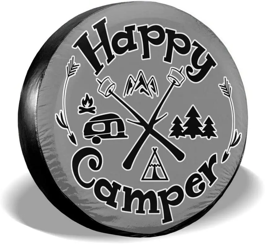 Happy Camper Camping Funny Spare Wheel Tire Cover Waterproof for Trailer RV SUV Truck Camper Travel Trailer Accessories
Happy Camper Camping Funny Spare Wheel Tire Cover Waterproof for Trailer RV SUV Truck Camper Travel Trailer Accessories