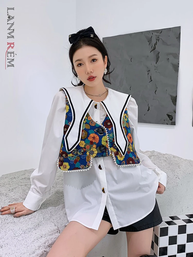 LANMREM Puff Sleeve Sweet Shirt For Women Solid Color Irregular Collar Single Breasted Tops 2022 Spring Female Fashion 2N527
LANMREM Puff Sleeve Sweet Shirt For Women Solid Color Irregular Collar Single Breasted Tops 2022 Spring Female Fashion 2N527