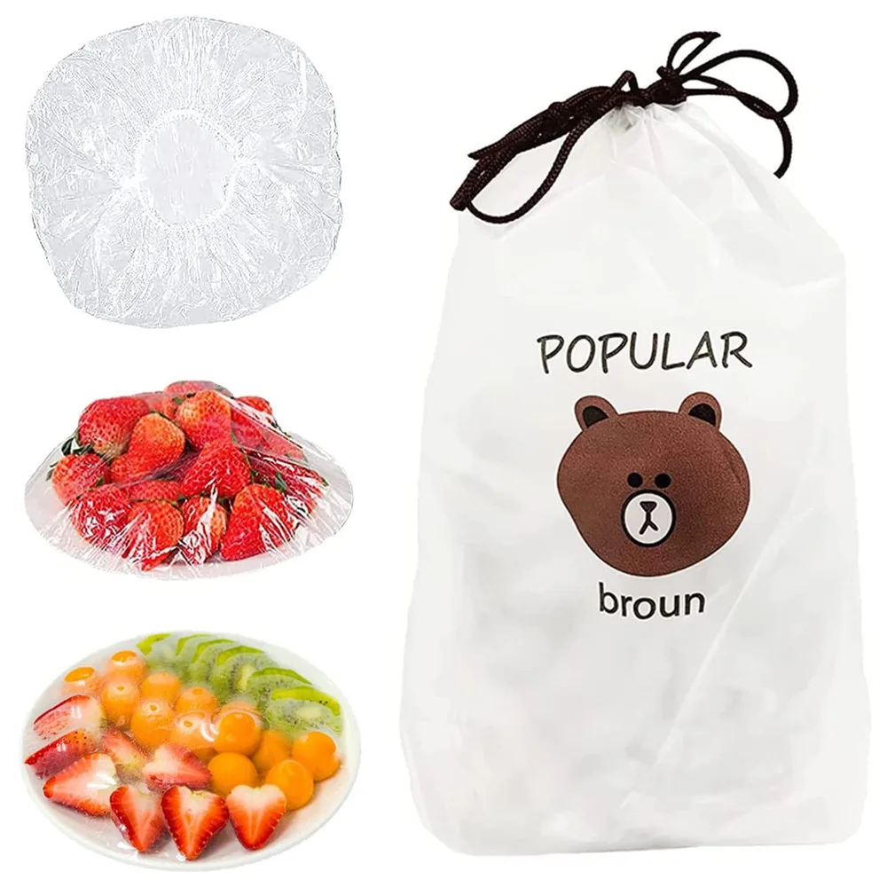 100 pieces of disposable plastic wrap set household food grade kitchen fresh-keeping bowl cover PE plastic wrap shower cap
100 pieces of disposable plastic wrap set household food grade kitchen fresh-keeping bowl cover PE plastic wrap shower cap
