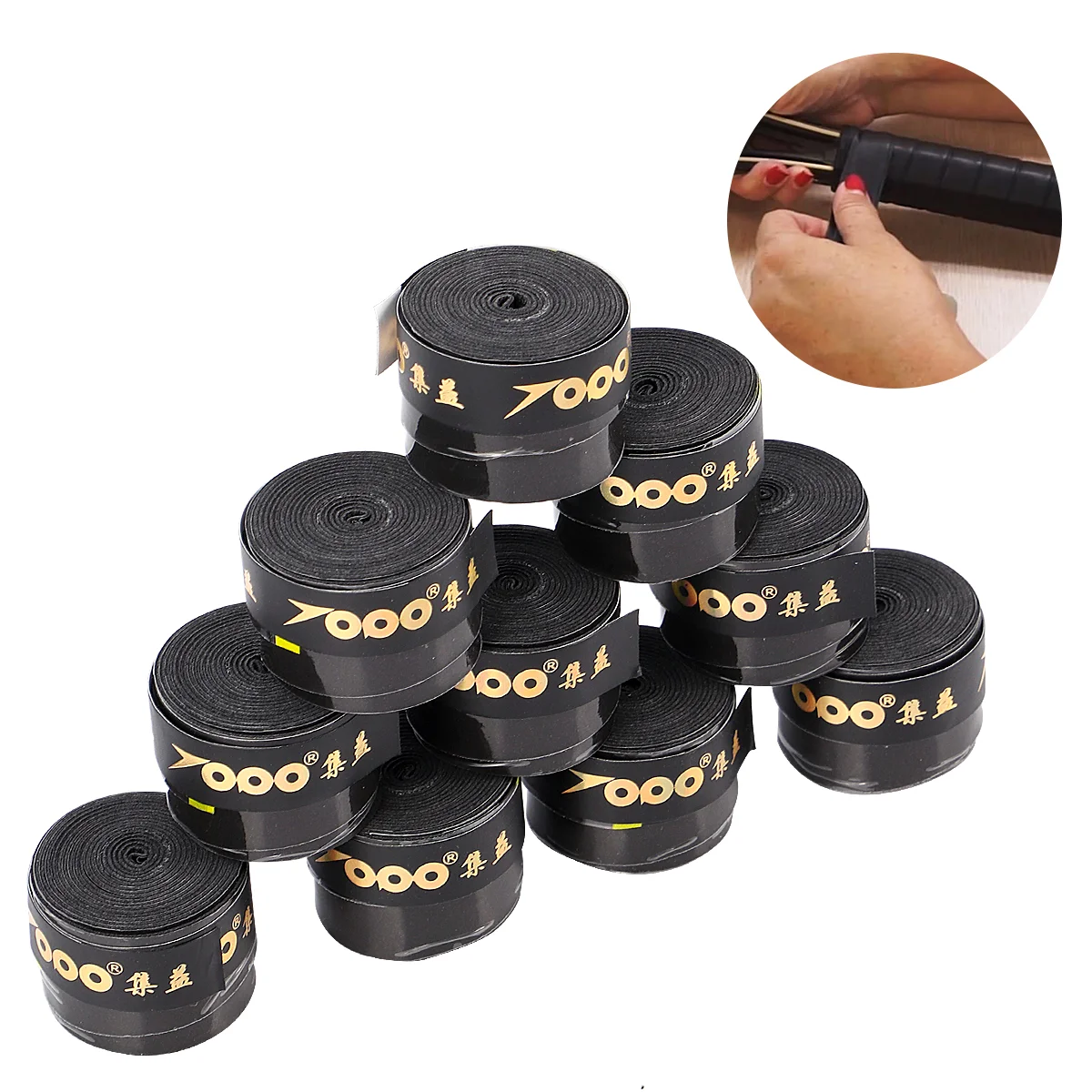 10 Roll PU Racquet Grip Anti Rackets Tape Squash Rackets Overgrip for Badminton Tennis Squash Sweatband Pickleball Paddle
10 Roll PU Racquet Grip Anti Rackets Tape Squash Rackets Overgrip for Badminton Tennis Squash Sweatband Pickleball Paddle