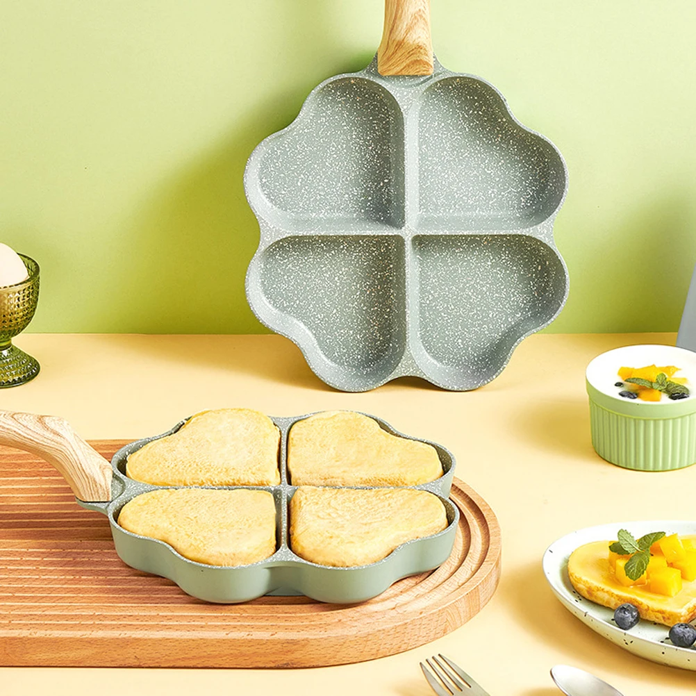 Heart Shape 4 Hole Egg Frying Pan Four Leaf Clover Egg Pan Mini Egg Poacher Non-Stick Frying Pot Pan
Heart Shape 4 Hole Egg Frying Pan Four Leaf Clover Egg Pan Mini Egg Poacher Non-Stick Frying Pot Pan