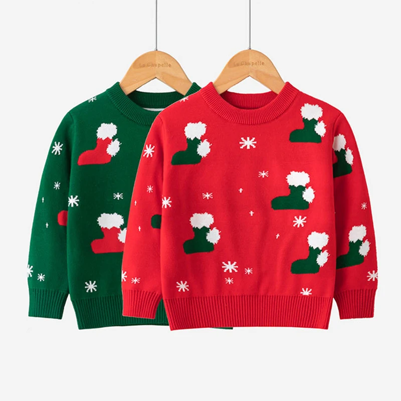 Kids Baby Boys Girls Pullover Sweaters Autumn Baby Boy Girl Long Sleeve Christmas Stocking Cartoon Knit Children's Sweaters
Kids Baby Boys Girls Pullover Sweaters Autumn Baby Boy Girl Long Sleeve Christmas Stocking Cartoon Knit Children's Sweaters