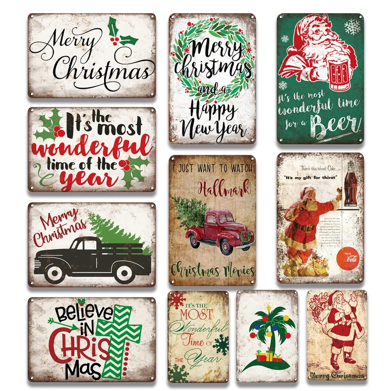 Shabby Chic Christmas Trees Decor Plaque Metal Tin Sign Vintage Merry Christmas Gift Wall Stickers Poster Retro Room Decoration
Shabby Chic Christmas Trees Decor Plaque Metal Tin Sign Vintage Merry Christmas Gift Wall Stickers Poster Retro Room Decoration