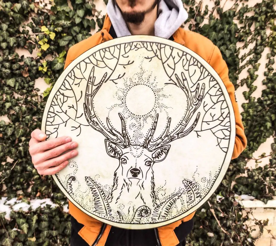 Vegetarian Deer Shaman Drum for Beginners Sound Healing Aboriginal Tribes Ethnic Style Percussion Musical Instruments 2022 Hot 
Vegetarian Deer Shaman Drum for Beginners Sound Healing Aboriginal Tribes Ethnic Style Percussion Musical Instruments 2022 Hot