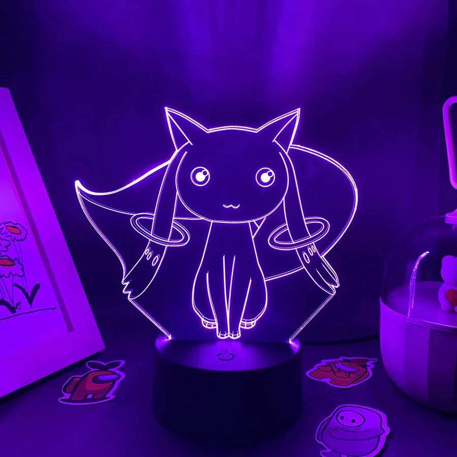 Kyubey Game 3D Led Neon Night Light Birthday Toys Cool Gift For Friend Bedroom Kawaii Decor Anime Puella Magi Madoka Magica Lamp
Kyubey Game 3D Led Neon Night Light Birthday Toys Cool Gift For Friend Bedroom Kawaii Decor Anime Puella Magi Madoka Magica Lamp