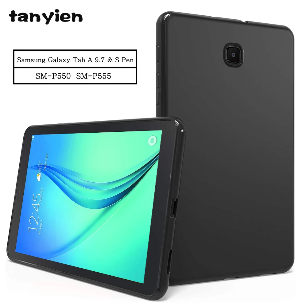 Противоударный чехол для планшета Samsung Galaxy Tab A 9,7 & S Pen 2015 SM-P550 гибкий мягкий силиконовый черный чехол-накладка
Противоударный чехол для планшета Samsung Galaxy Tab A 9,7 & S Pen 2015 SM-P550 гибкий мягкий силиконовый черный чехол-накладка