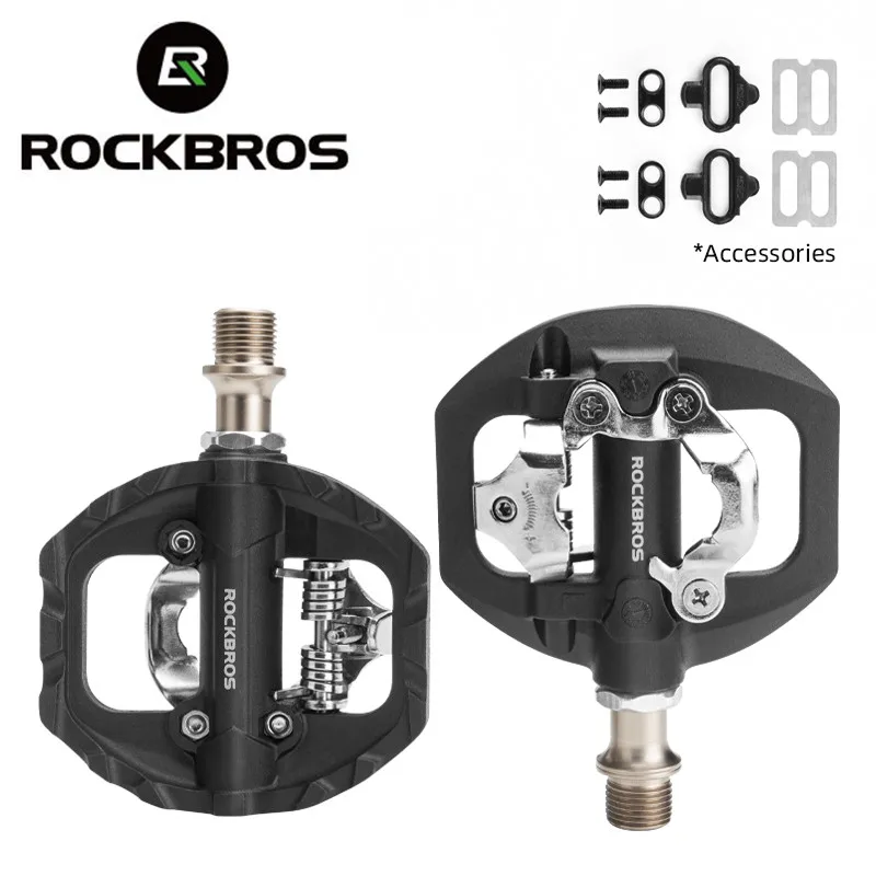 

ROCKBROS Bicycle Lock Pedal MTB Free Cleat Convertor For Shimano SPD System Platform Aluminum Sealed Bearing Cycling Accessories