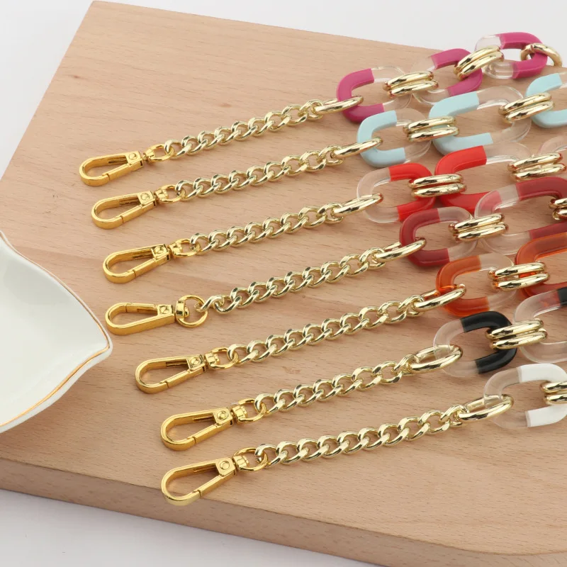 Fashion Acrylic Metal Bag Chain Shoulder Strap Replacement DIY Bag Accessory Resin Chain Women Handbag Purse Mobile Phone Chains
Fashion Acrylic Metal Bag Chain Shoulder Strap Replacement DIY Bag Accessory Resin Chain Women Handbag Purse Mobile Phone Chains