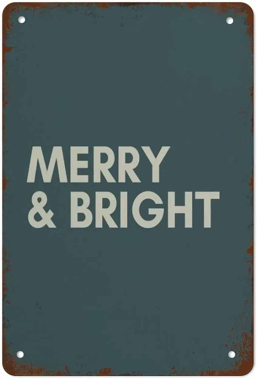 Metal Tin Sign Vintage Metal Signs Christmas Sign Merry and Bright Poster Holiday Wall Art Retro Wall Decor for Home
Metal Tin Sign Vintage Metal Signs Christmas Sign Merry and Bright Poster Holiday Wall Art Retro Wall Decor for Home