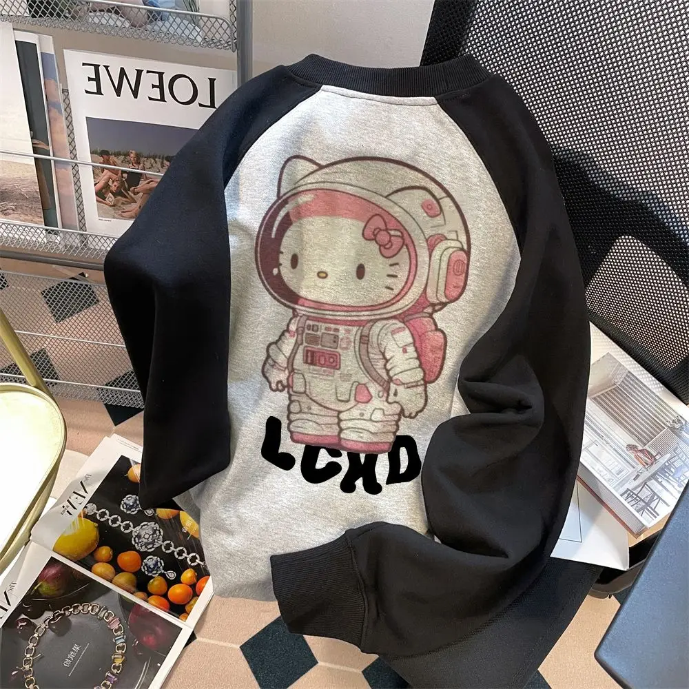 Милый японский свитер HelloKitty из 100% хлопка с круглым вырезом, Женская осенне-зимняя свободная одежда для пар, топы
Милый японский свитер HelloKitty из 100% хлопка с круглым вырезом, Женская осенне-зимняя свободная одежда для пар, топы