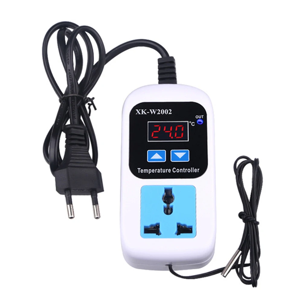 Digital Thermostat Regulator Temperature Controller Microcomputer Socket with Probe, US plug , 2 Meter
Digital Thermostat Regulator Temperature Controller Microcomputer Socket with Probe, US plug , 2 Meter