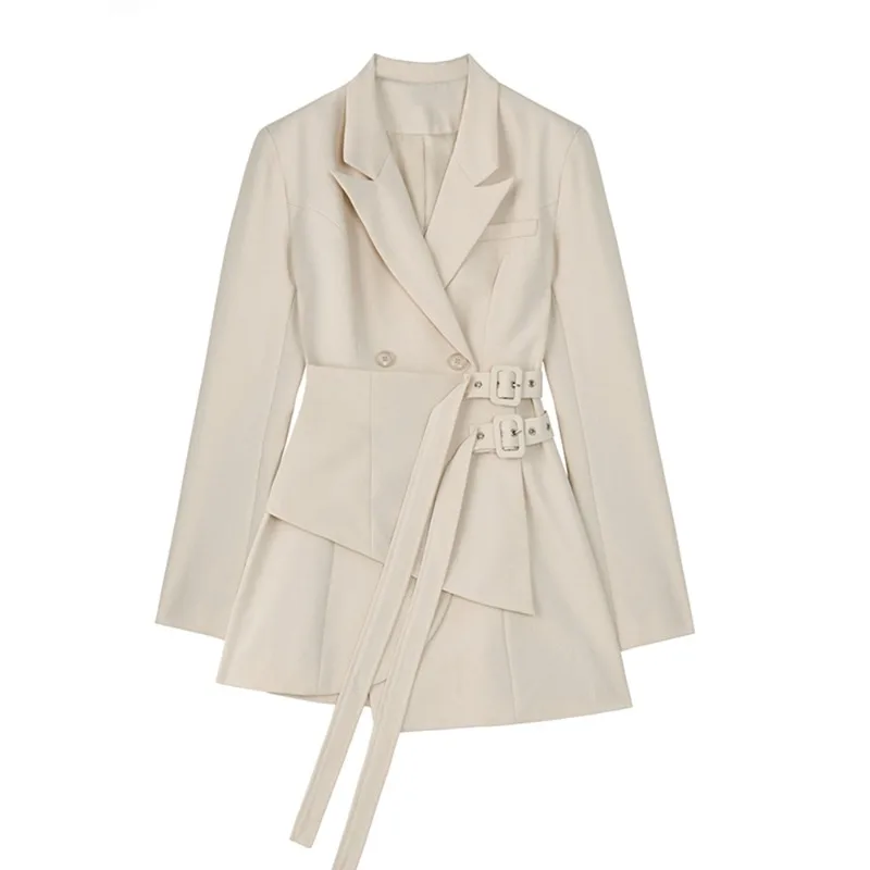 Women Irregular Bandage Spliced Blazer New Lapel Long Sleeve Loose Fit Jacket Fashion Tide Spring Autumn
Women Irregular Bandage Spliced Blazer New Lapel Long Sleeve Loose Fit Jacket Fashion Tide Spring Autumn