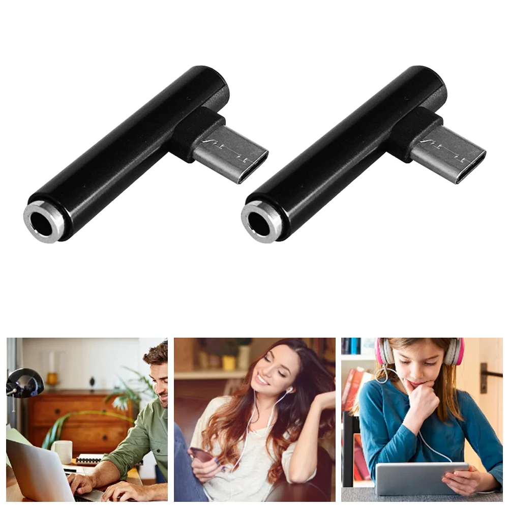2pcs Hi-Fi Earphone Black For Phone Aux USB C To 3.5mm Jack Audio Plug And Play Universal Right Angled Headphone Adapter Dongle
2pcs Hi-Fi Earphone Black For Phone Aux USB C To 3.5mm Jack Audio Plug And Play Universal Right Angled Headphone Adapter Dongle