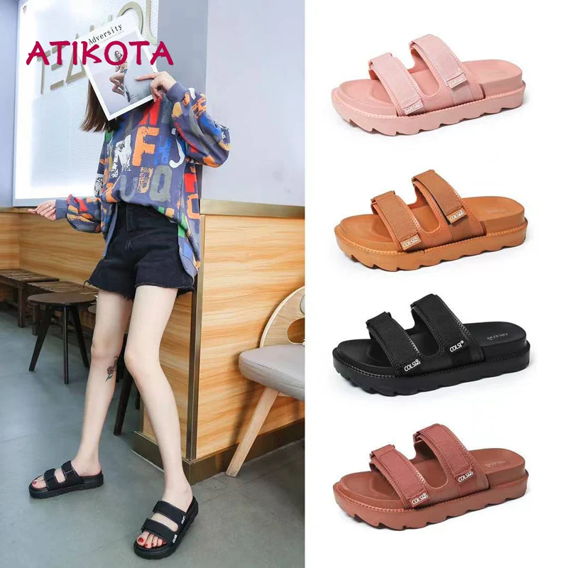 Atikota Summer Women Platform Slippers Open Toe Hook Loop Female Slip-On Casual Slides Ladies Outdoors Beach Thick-Sole Footwear
Atikota Summer Women Platform Slippers Open Toe Hook Loop Female Slip-On Casual Slides Ladies Outdoors Beach Thick-Sole Footwear