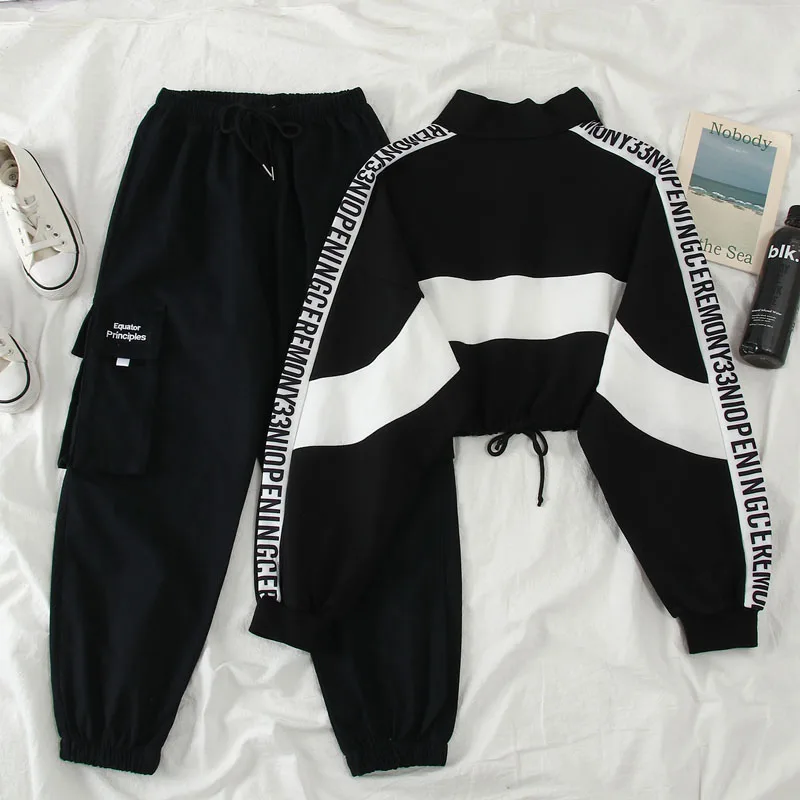 2020 Autumn High Waist Streetwear Cargo Pants Female Harajuku Loose Joggers Women 2 Piece Suit harem camo pants
2020 Autumn High Waist Streetwear Cargo Pants Female Harajuku Loose Joggers Women 2 Piece Suit harem camo pants