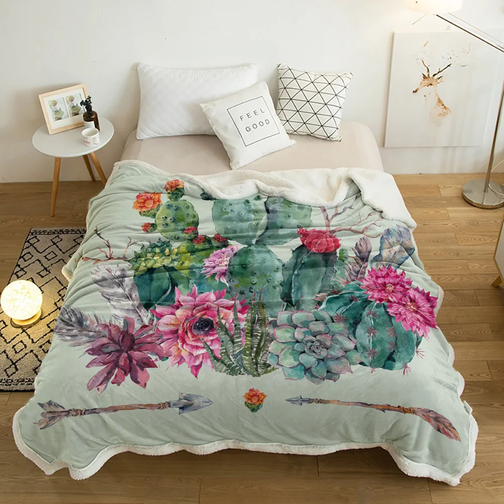Cactus Flower Green Plant Plush Throw Blanket Sherpa Fleece Bedspread Blankets Sofa Cover Bedding Picnic Wool Soft Blanket
Cactus Flower Green Plant Plush Throw Blanket Sherpa Fleece Bedspread Blankets Sofa Cover Bedding Picnic Wool Soft Blanket