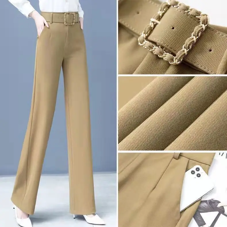 Fashion Women Wide Leg Pants 2023 New Spring Autumn Korean Vintage Loose Female Solid Straight Long Trousers Clothing D02
Fashion Women Wide Leg Pants 2023 New Spring Autumn Korean Vintage Loose Female Solid Straight Long Trousers Clothing D02