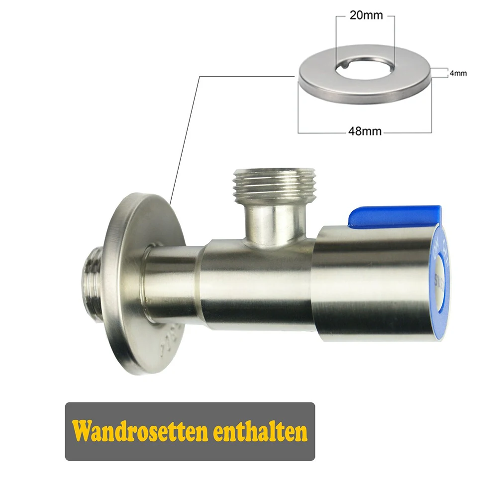 Stainless Steel Corner Valve Hot Cold Inlet Valve Bathroom Faucet Stop Valve Kitchen Sink Basin Triangle Valve Water Stop Valve
Stainless Steel Corner Valve Hot Cold Inlet Valve Bathroom Faucet Stop Valve Kitchen Sink Basin Triangle Valve Water Stop Valve