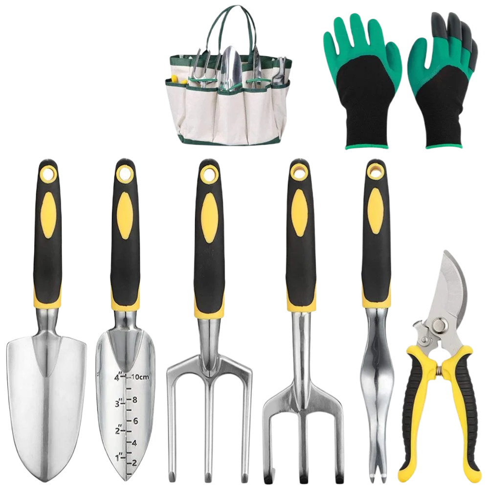 Aluminum Manual Garden Tools Set Soft Rubber Non slip Handle Pruning Shears Trowels Transplant Cultivator Garden Hand Tool
Aluminum Manual Garden Tools Set Soft Rubber Non slip Handle Pruning Shears Trowels Transplant Cultivator Garden Hand Tool