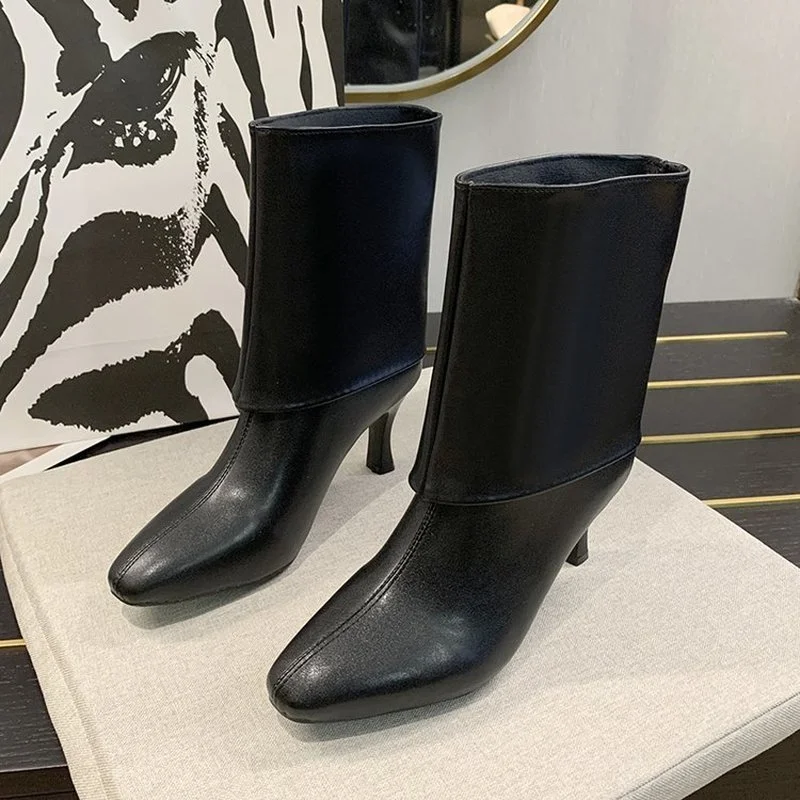 2022 Ankle Boots Autumn Mid Heel Women's Pointed Toe PU Leather Boots Women's Casual Slip-On Women's Shoes Stiletto Boots
2022 Ankle Boots Autumn Mid Heel Women's Pointed Toe PU Leather Boots Women's Casual Slip-On Women's Shoes Stiletto Boots