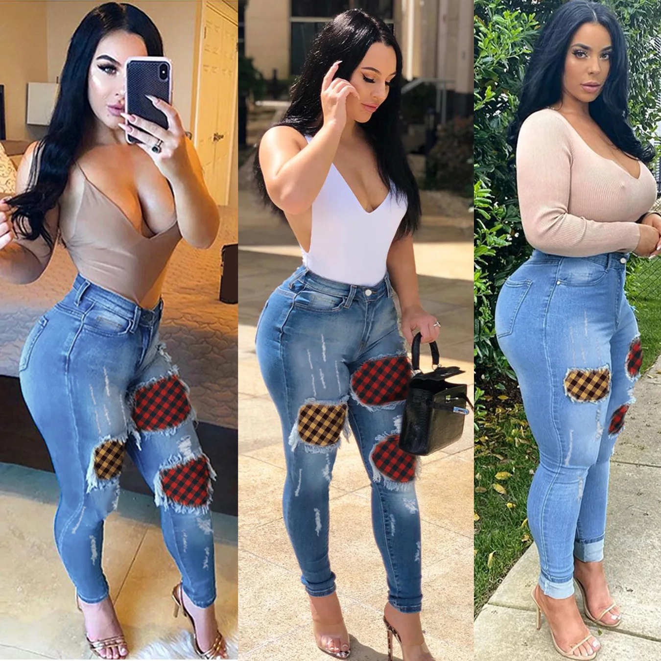 New Ultra Stretchy Blue Ripped Jeans Women Fashion Casual Denim Pants Trousers for Women Pencil Skinny High Waisted Jeans
New Ultra Stretchy Blue Ripped Jeans Women Fashion Casual Denim Pants Trousers for Women Pencil Skinny High Waisted Jeans