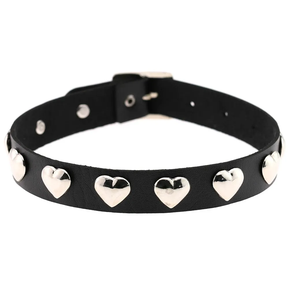 ZIMNO Harajuku Goth Love Heart-shaped Nail Rivet Pin Buckle Necklaces for Women Leather Sexy Collar Gothic Jewelery Accessories
ZIMNO Harajuku Goth Love Heart-shaped Nail Rivet Pin Buckle Necklaces for Women Leather Sexy Collar Gothic Jewelery Accessories