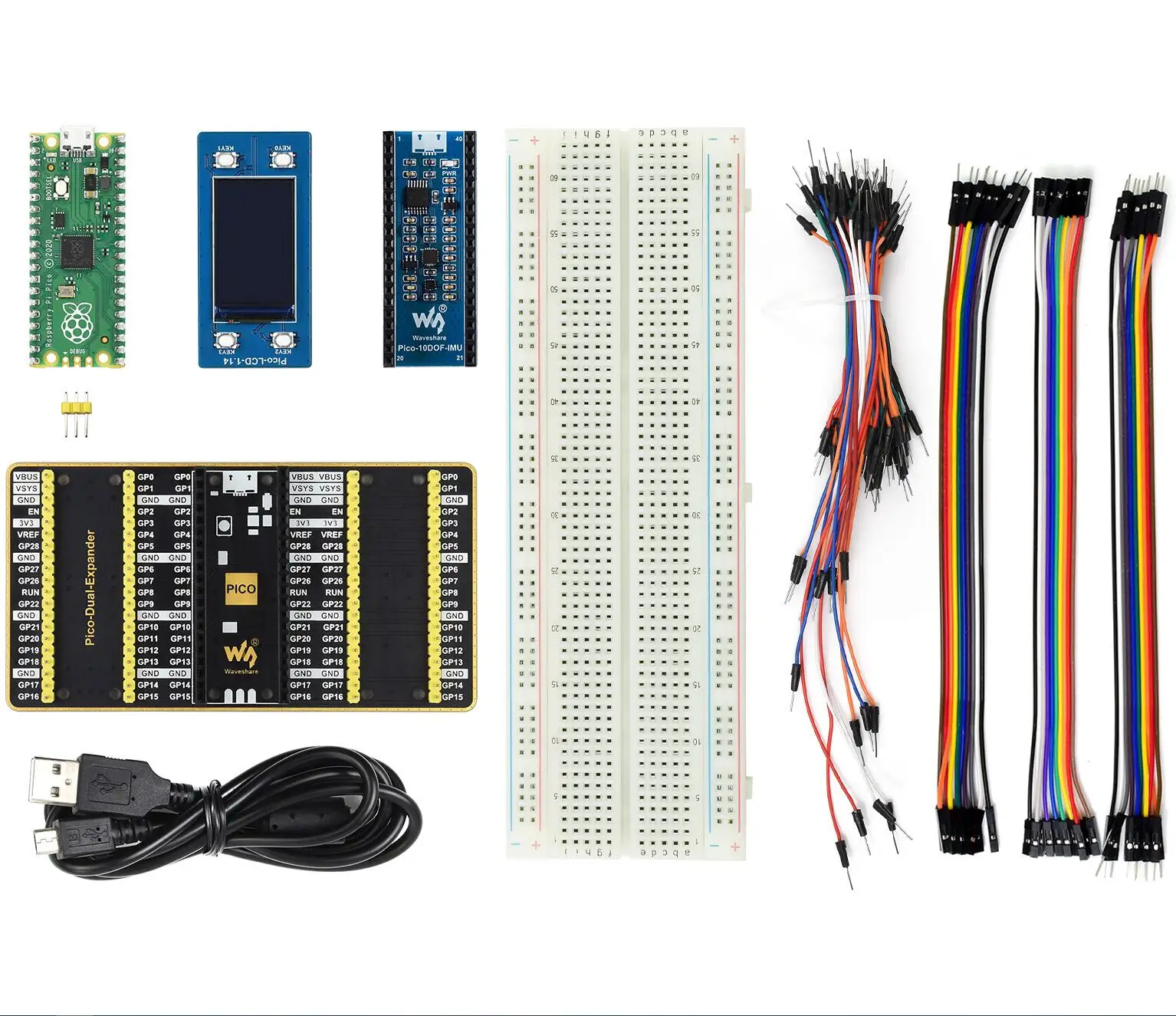 Waveshare Raspberry Pi Pico Evaluation Kit (Type B) The Pico + Color LCD + IMU Sensor + GPIO Expander
Waveshare Raspberry Pi Pico Evaluation Kit (Type B) The Pico + Color LCD + IMU Sensor + GPIO Expander