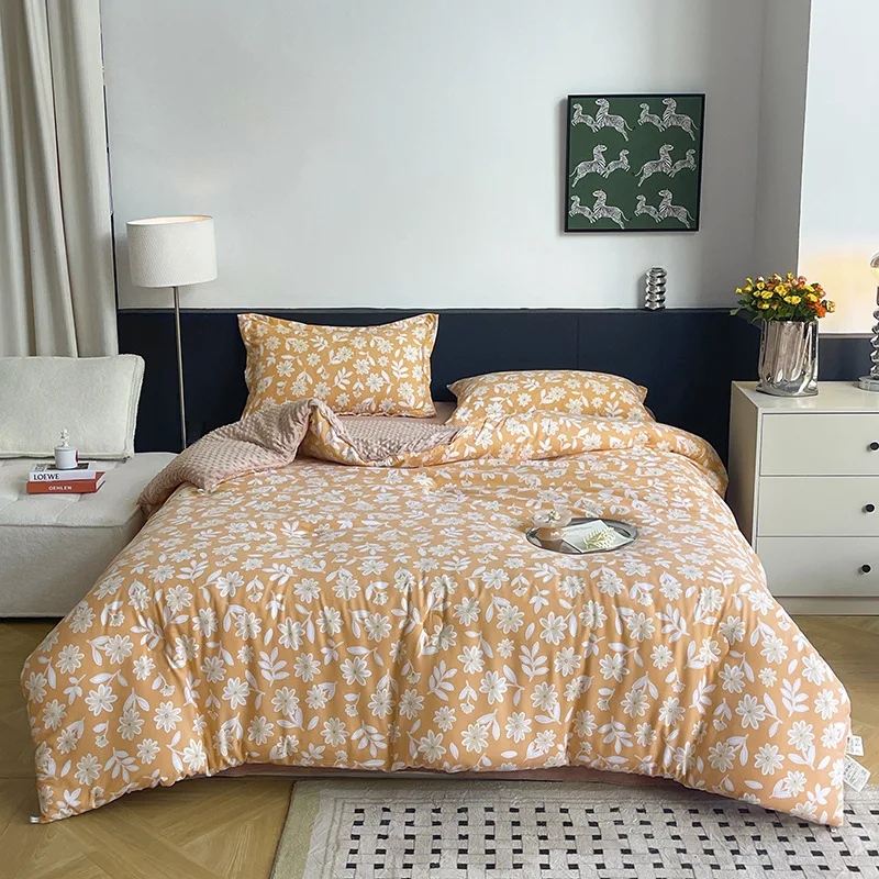 

Winter Quilt Soybean Fiber Filling Comforter Queen Size Warm Comfortable Duvet Quilted Thin Blanket Double Bed Bedding