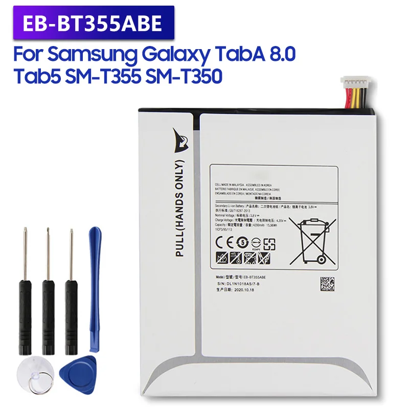 

Replacement Battery EB-BT355ABE For Samsung GALAXY Tab A 8.0 T355C GALAXY Tab5 P355C T355 T350 SM-T355 SM-P350 EB-BT355ABE