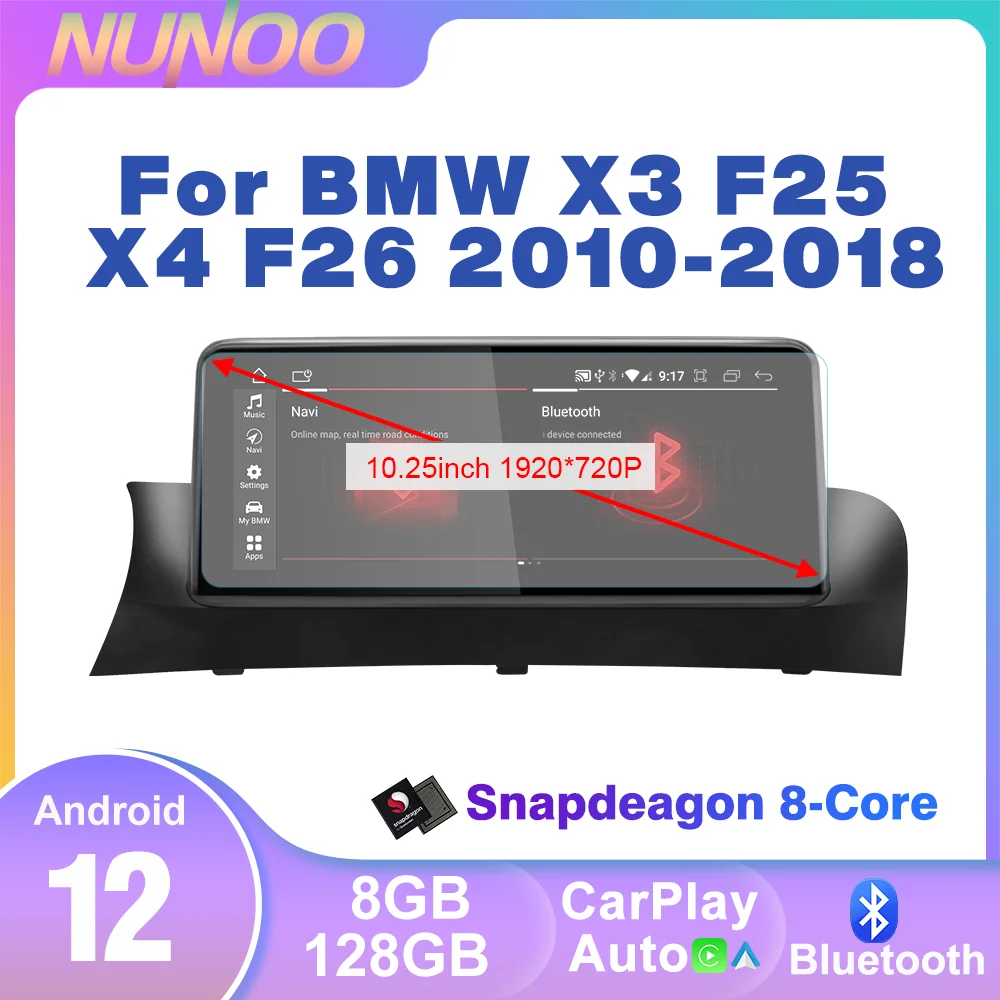 Android 12 8+128GB CarPlay For BMW X3 F25 X4 F26 2010-2018 GPS Car Multimedia Player Navigation Auto Radio Stereo DSP WiFi
Android 12 8+128GB CarPlay For BMW X3 F25 X4 F26 2010-2018 GPS Car Multimedia Player Navigation Auto Radio Stereo DSP WiFi