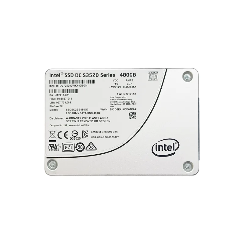 Intel S3520 480GB 760GB 800GB 960GB 1.2TB 1.6TB Enterprise Data Center Class Notebook MLC Solid State Drive
Intel S3520 480GB 760GB 800GB 960GB 1.2TB 1.6TB Enterprise Data Center Class Notebook MLC Solid State Drive