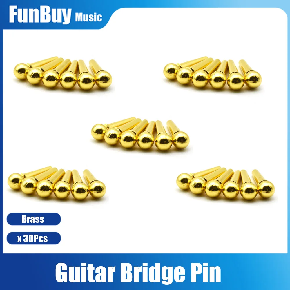 30Pcs BrassTailpiece Endpin Guitar Bridge Pin Folk Acoustic Guitar String Pin Peg Nail
30Pcs BrassTailpiece Endpin Guitar Bridge Pin Folk Acoustic Guitar String Pin Peg Nail