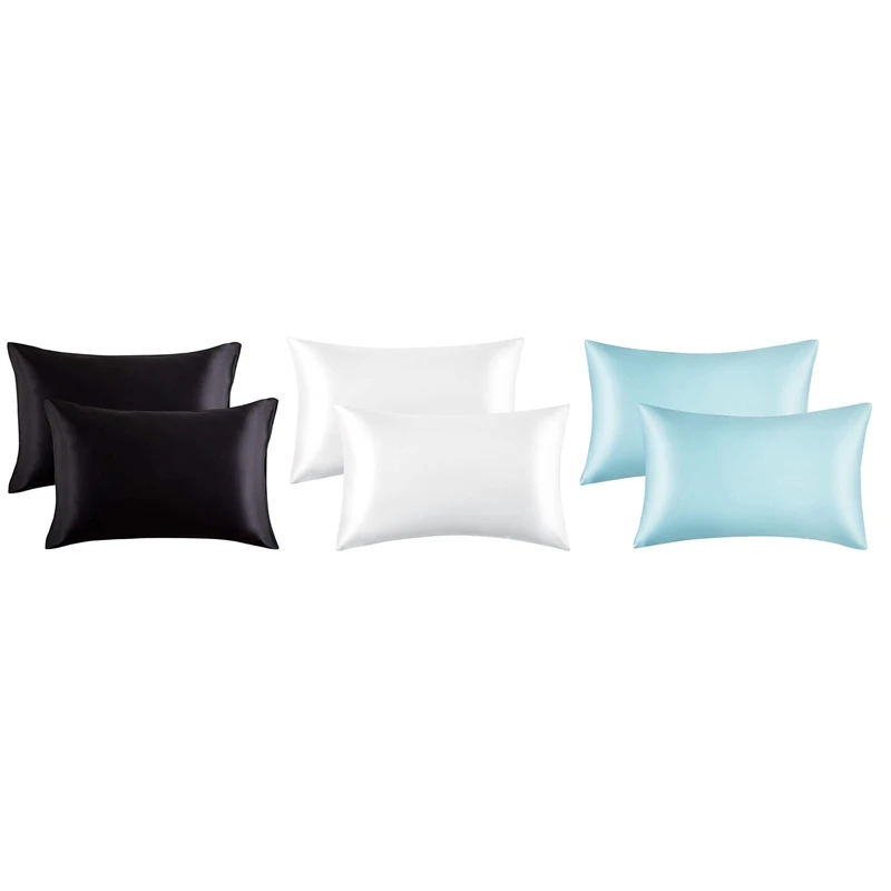 Satin Pillow Cases Pack of 2-Comfortable Sleeping Pillow Cases for Home Bedroom, 50 x 75 cm 
Satin Pillow Cases Pack of 2-Comfortable Sleeping Pillow Cases for Home Bedroom, 50 x 75 cm