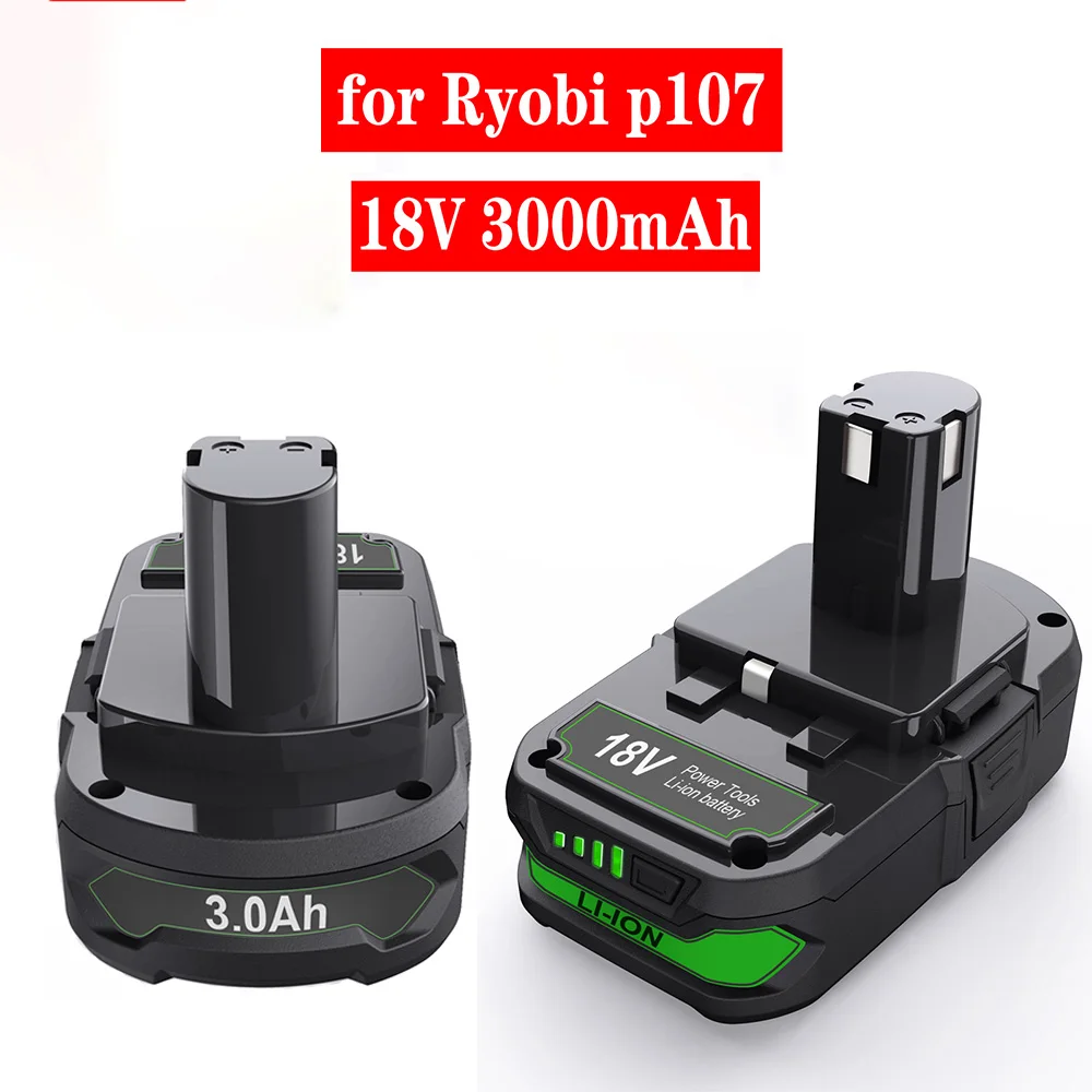 NEW 18V batterie for Ryobi 18 V p107 p108 P104 P105 P102 P103 replacement battery for Ryobi cordless drill 3000mAh
NEW 18V batterie for Ryobi 18 V p107 p108 P104 P105 P102 P103 replacement battery for Ryobi cordless drill 3000mAh