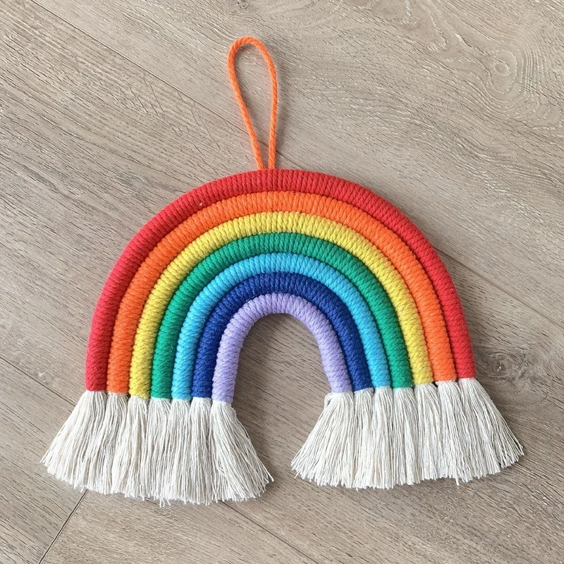 Rainbow Macrame Wall Hanging DecorationTassel Ornament Kids Bedroom Kawaii Baby Room Decor Aesthetic Nursery Home Decorations
Rainbow Macrame Wall Hanging DecorationTassel Ornament Kids Bedroom Kawaii Baby Room Decor Aesthetic Nursery Home Decorations