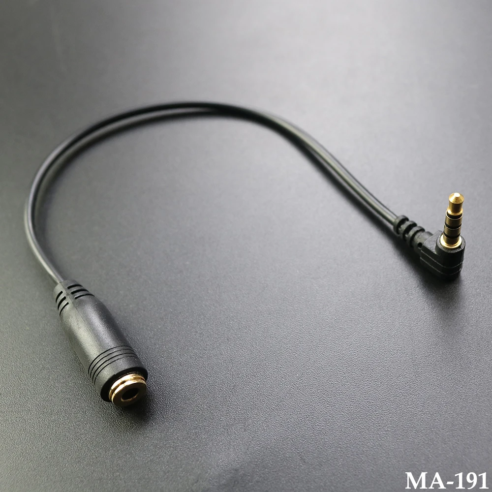 

90 Degree Black 3.5mm Angle CTIA to OMTP Audio Headphones Handsfree Earphones Converter Cable