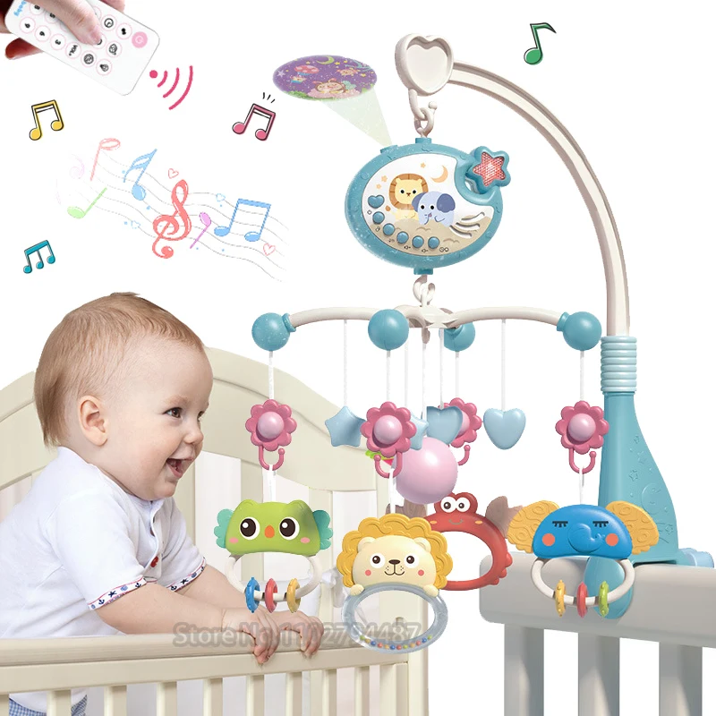 Neonatus Bed Cell Remote Phone Bell Crib Toys Rotating Music Projector Nightlight 0-12 Months Baby Early Education Toy Boy Gift 
Neonatus Bed Cell Remote Phone Bell Crib Toys Rotating Music Projector Nightlight 0-12 Months Baby Early Education Toy Boy Gift